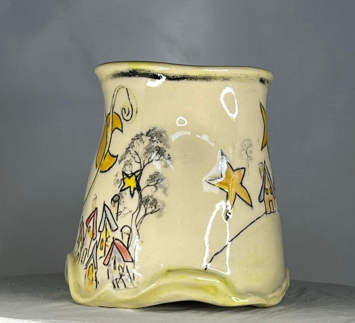 pottery MUG, "far away"