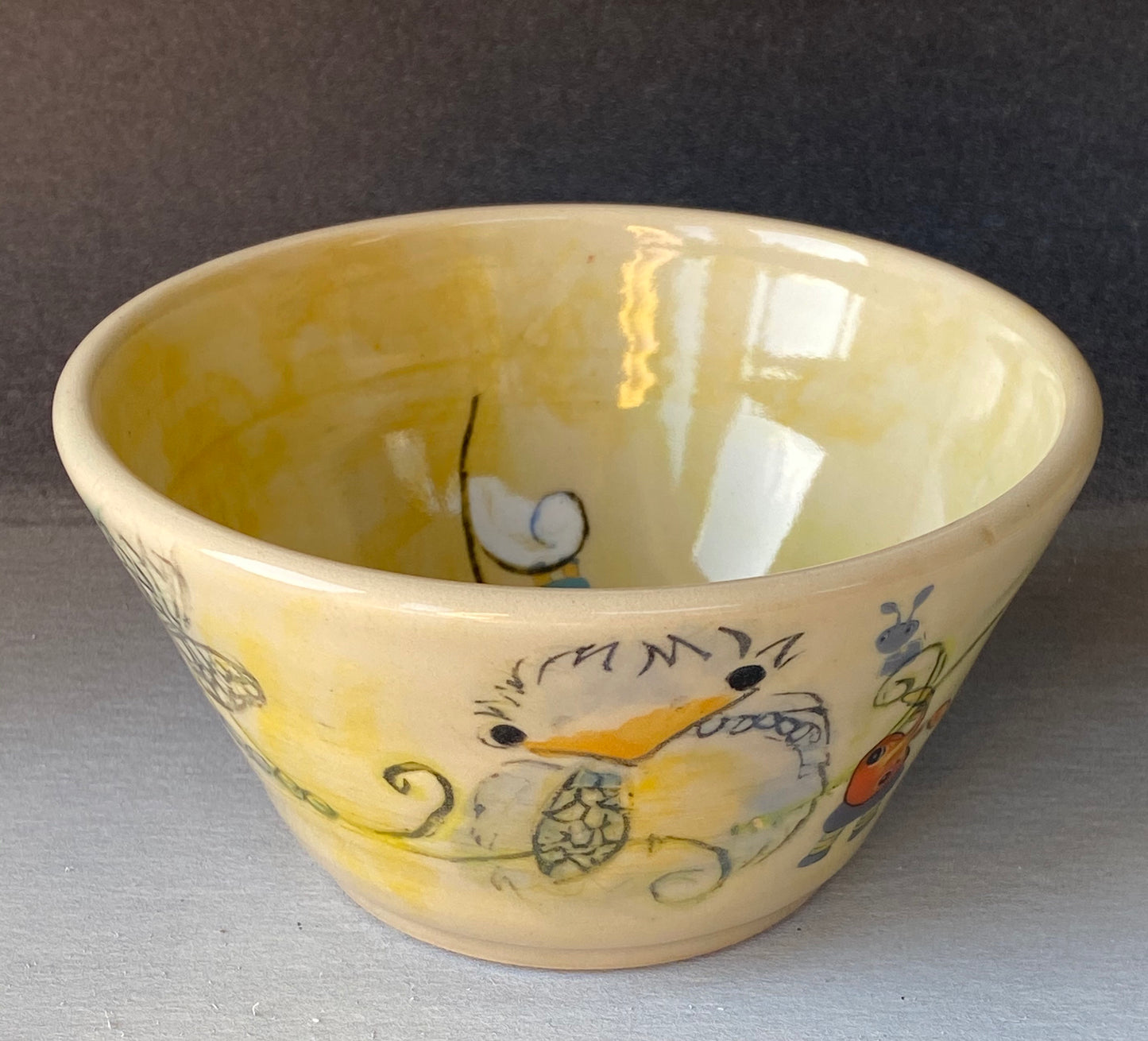 handmade whimsical pottery bowl
